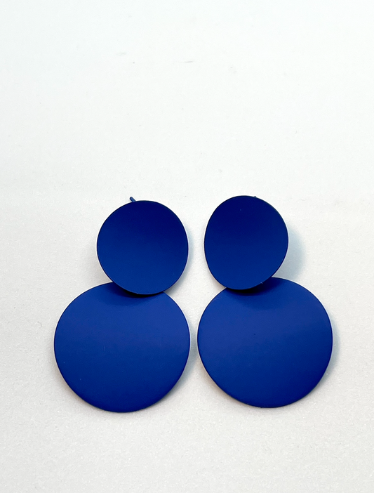 Aretes grandes azules